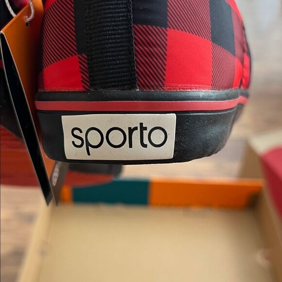 Sporto Red and Black Checkered Slip-Ons - Picture 2 of 3